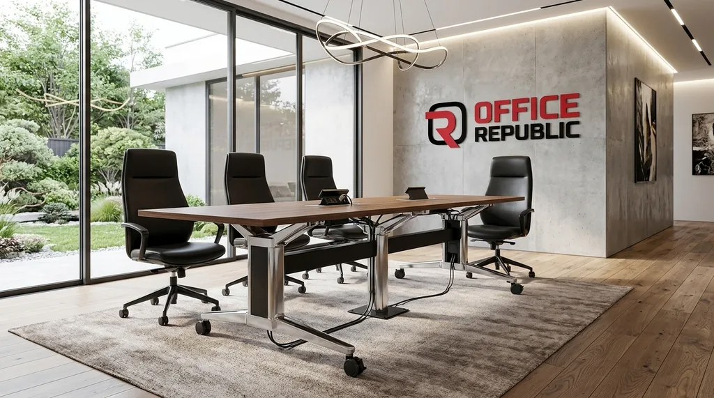 19. Flip Top Table With Cable-Friendly Base
