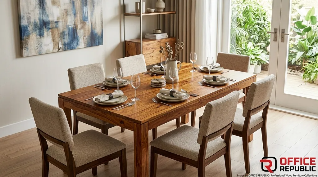 Classic Sheesham Rectangular Table for 6