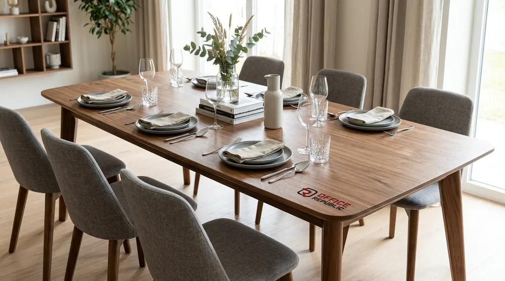 Modern Solid Wood Table for 6