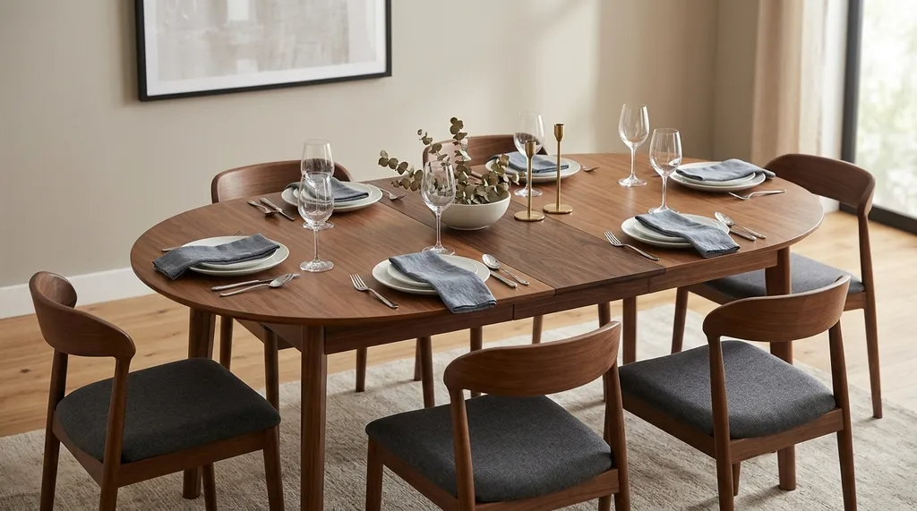Oval Table for 6 With Leaf Extension
