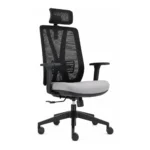 Adjustable height pneumatic lever mechanism on the Burno Manager Chair base