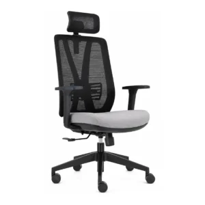 Adjustable height pneumatic lever mechanism on the Burno Manager Chair base