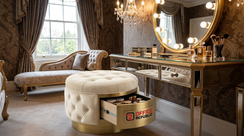 Storage Stool for Dressing Table