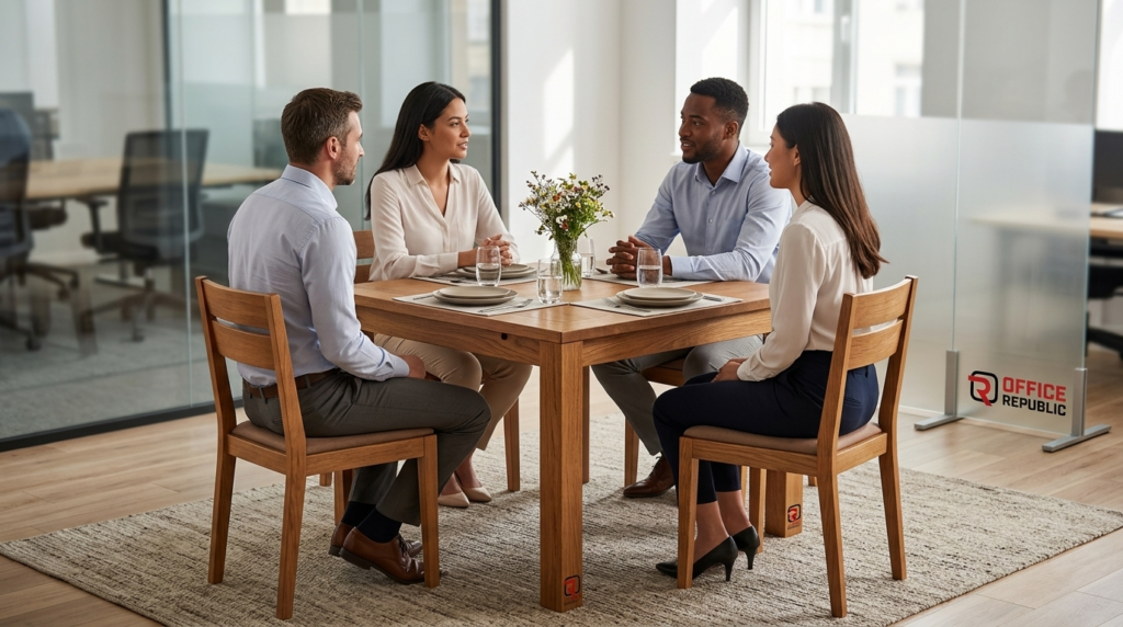Small Solid Wood Table for 4