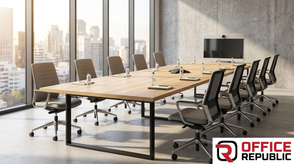 Modern Solid Wood Table for 10