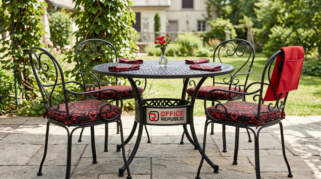 Outdoor Bistro Table With 4 Chairs