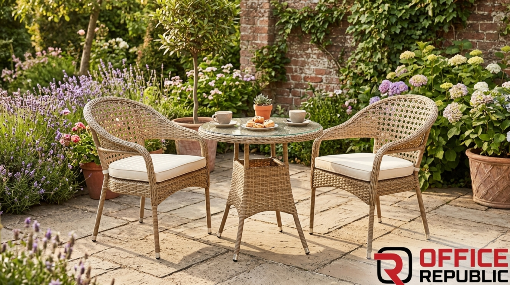 Rattan Weave Bistro Set for 2