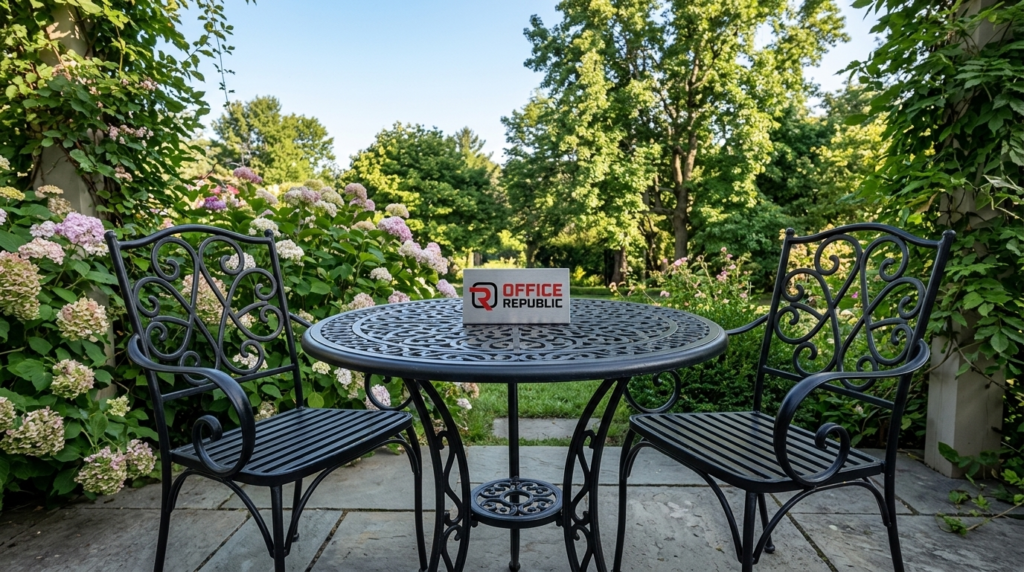 Round Wrought Iron Bistro Table