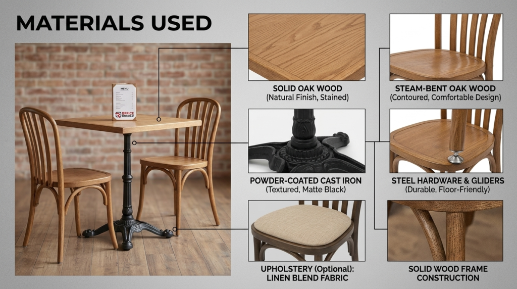 Materials Used in Indoor Bistro Tables