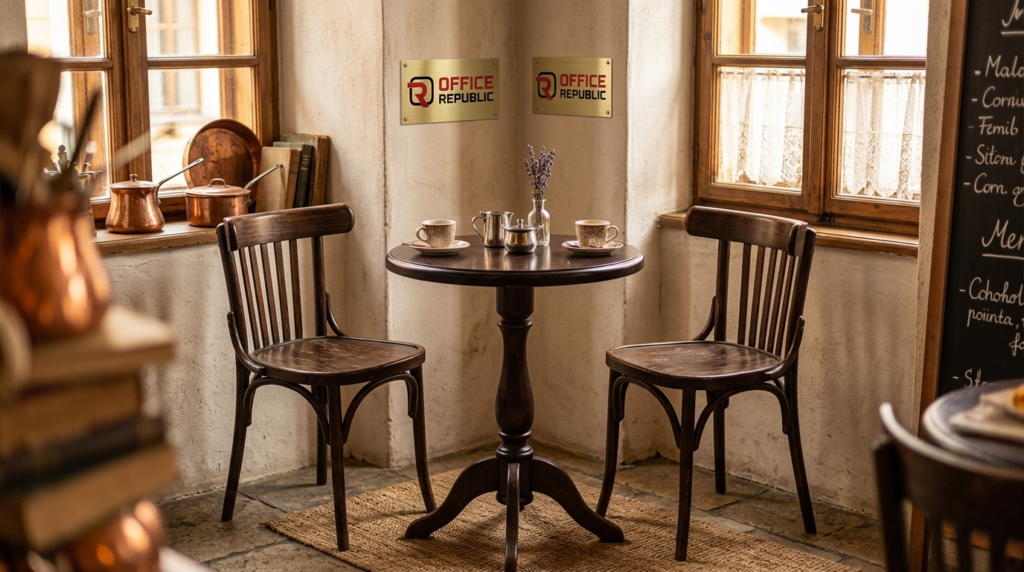 Classic Wooden Bistro Set for 2