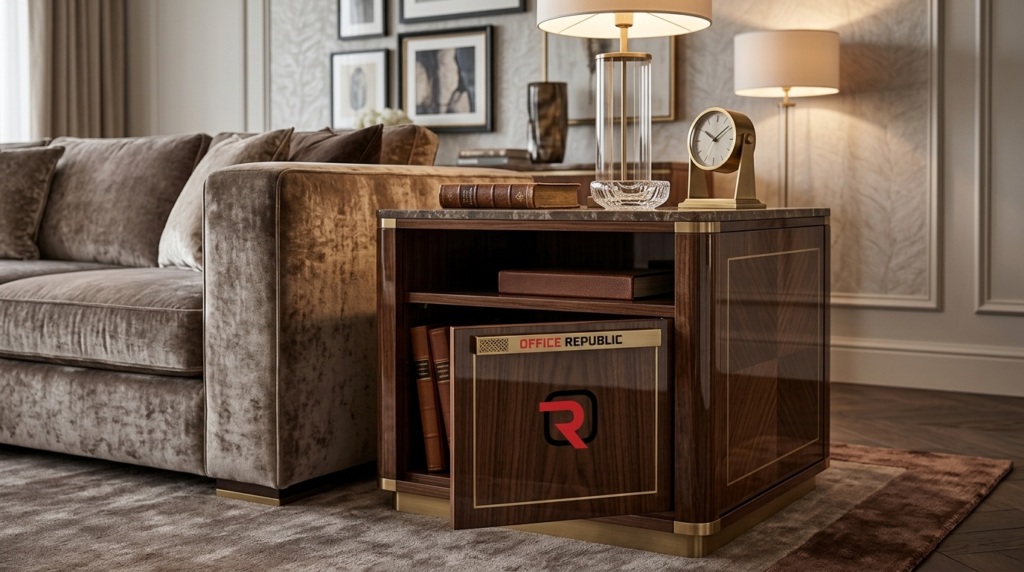 Storage End Table With Cabinet