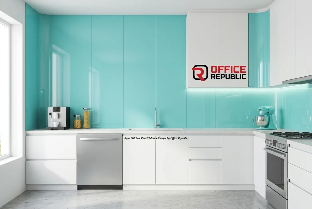 Aqua Kitchen Panel