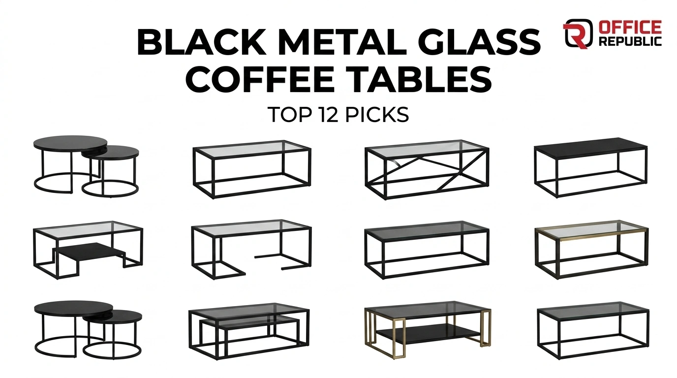 Black Metal Glass Coffee Tables — Top 12 Picks