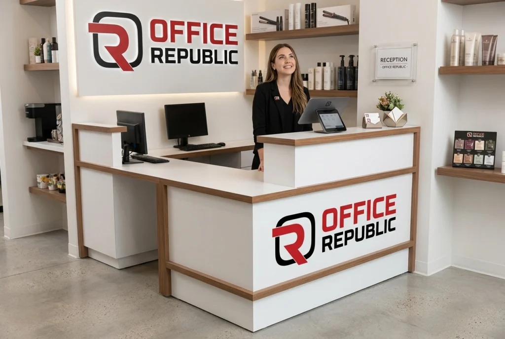 Compact Corner Reception Desk