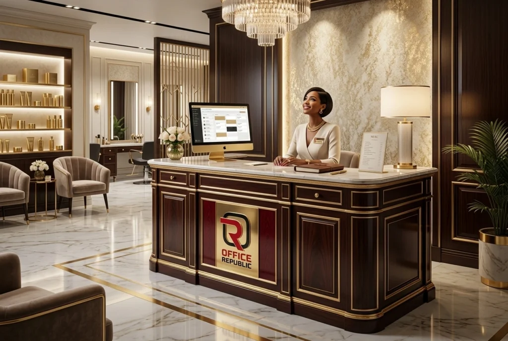 Gilded Edge Luxury Reception Desk