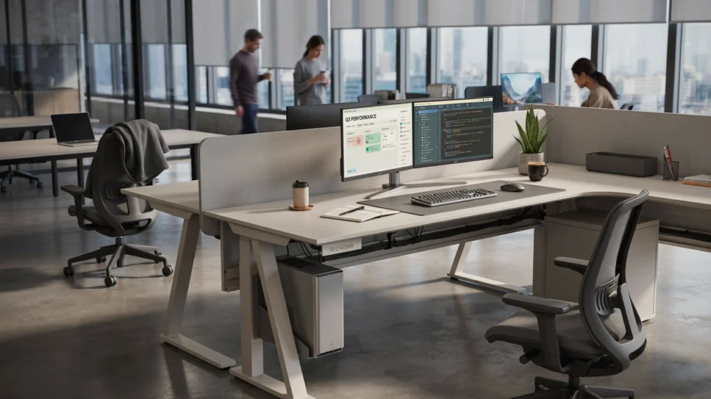 ArcWave L-Shaped Corner Cubicle