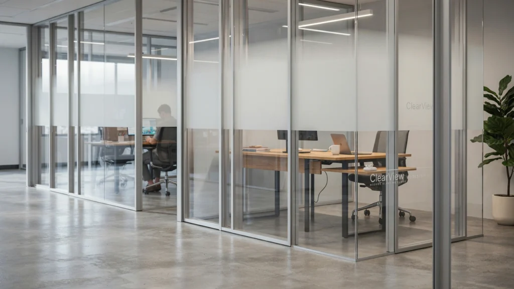ClearView Modern Glass Cubicle