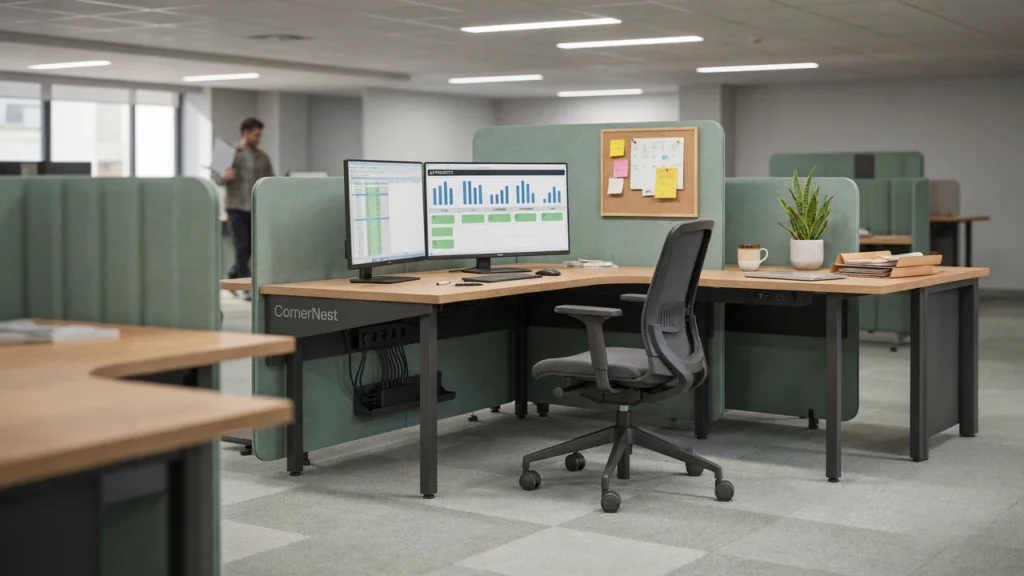 CornerNest Executive Corner Cubicle