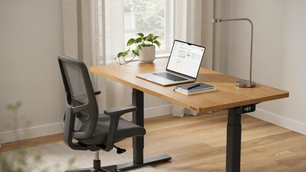 EcoRise Bamboo Electric Standing Desk