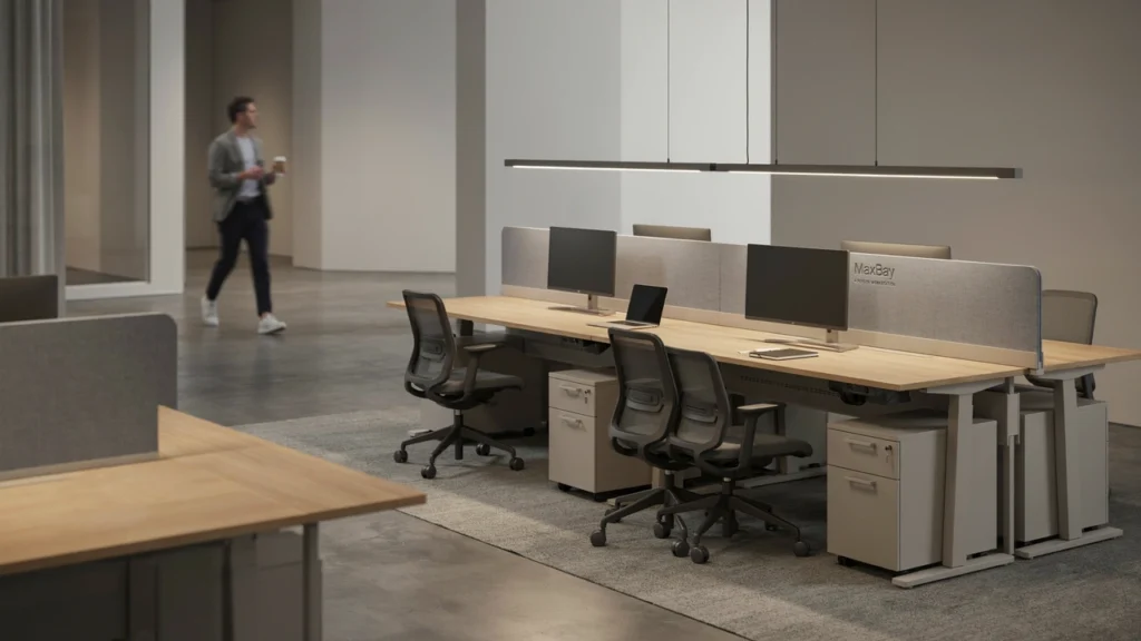 MaxBay 4-Person Back-to-Back Cubicle